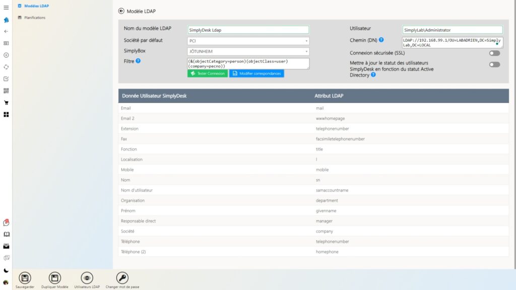 logiciel de gestion de parc informatique: Lien avec l'active directory